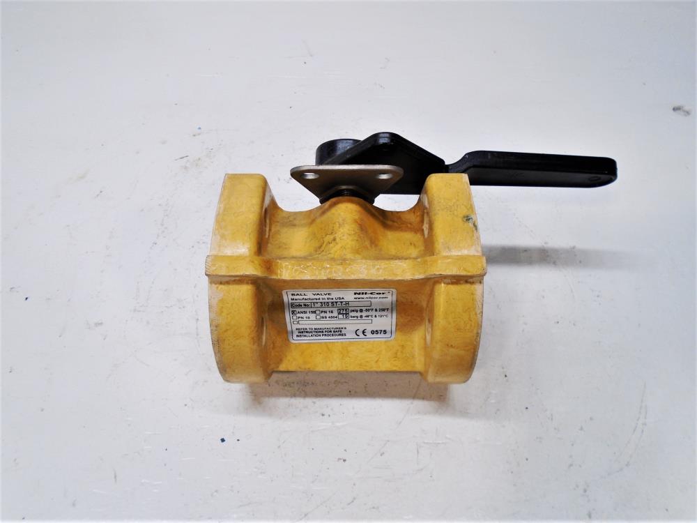 Nil-Cor 1" 150# Fiberglass Ball Valve, Code 1" 310-ST-T-H